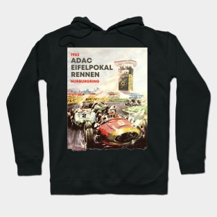 Retro Painting 1963 Nurburgring ADAC EIFELPOKAL RENNEN Hoodie